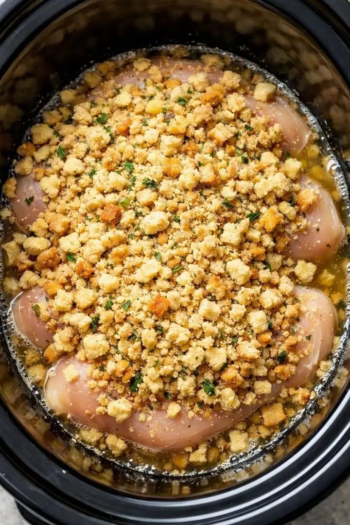 Slow Cooker Chicken Stuffing 1768934119658