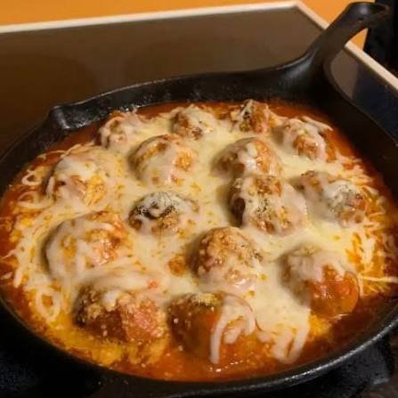 Cheesy Turkey Meatball Skillet images-58